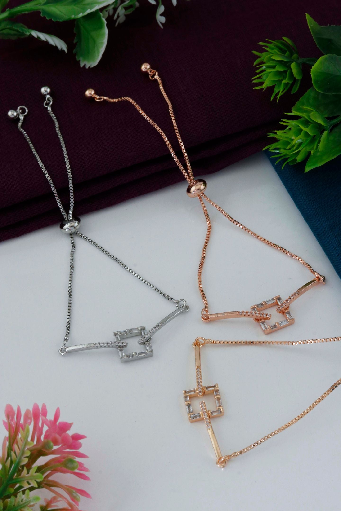 Geometric Spark Adjustable Bracelet