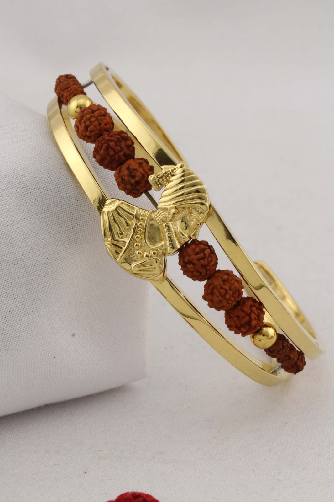 Men’s Gold-Plated Rudraksha Warrior Bracelet