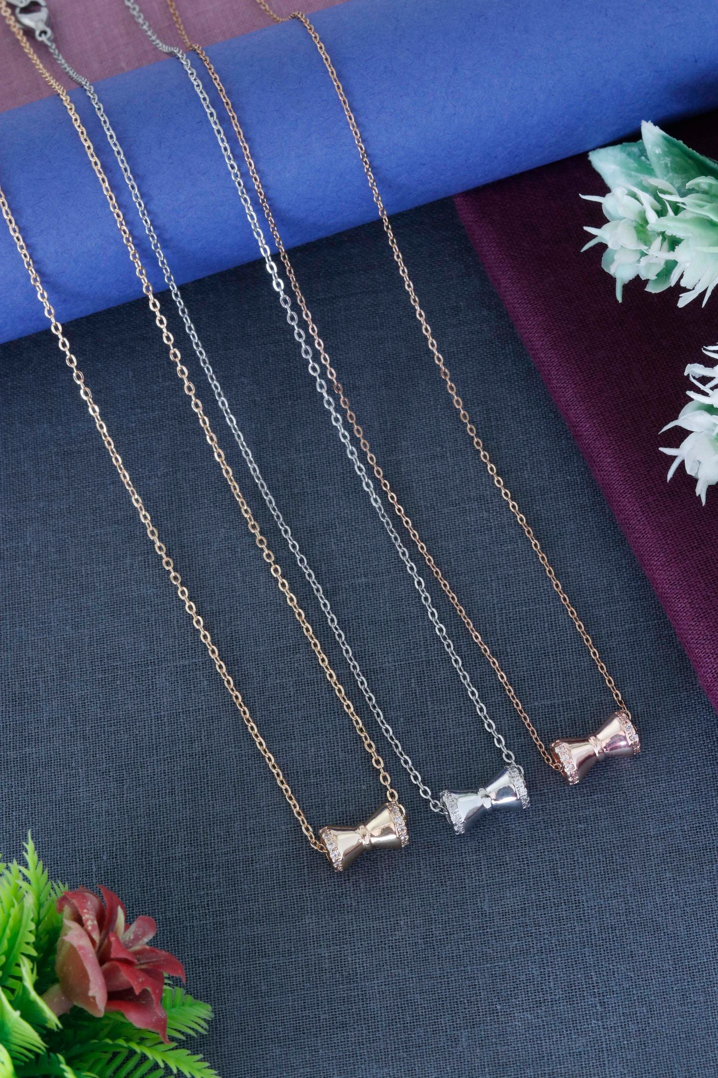Elegant Bow Charm Necklace