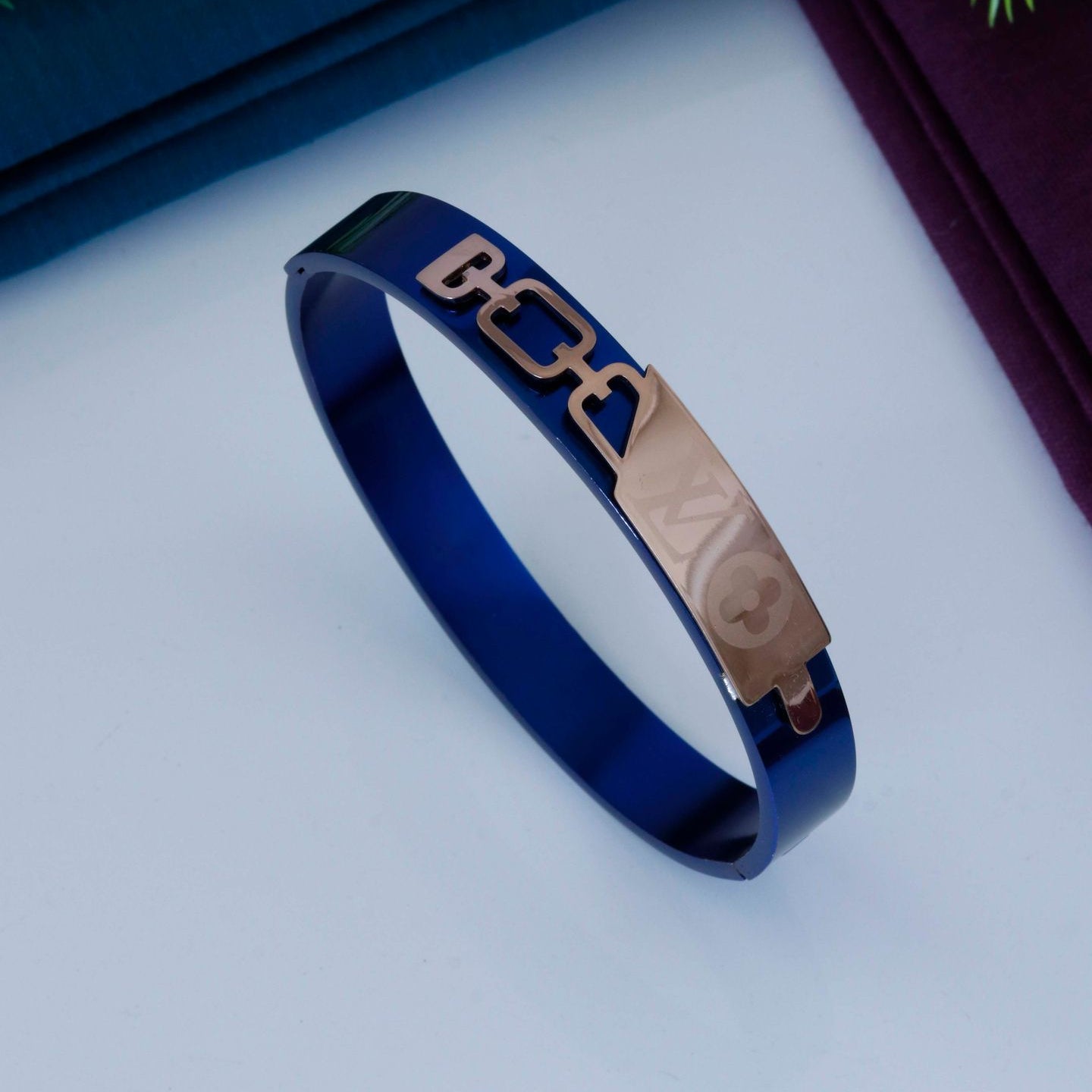 Blue Premium Stainless Steel Designer Bracelet
