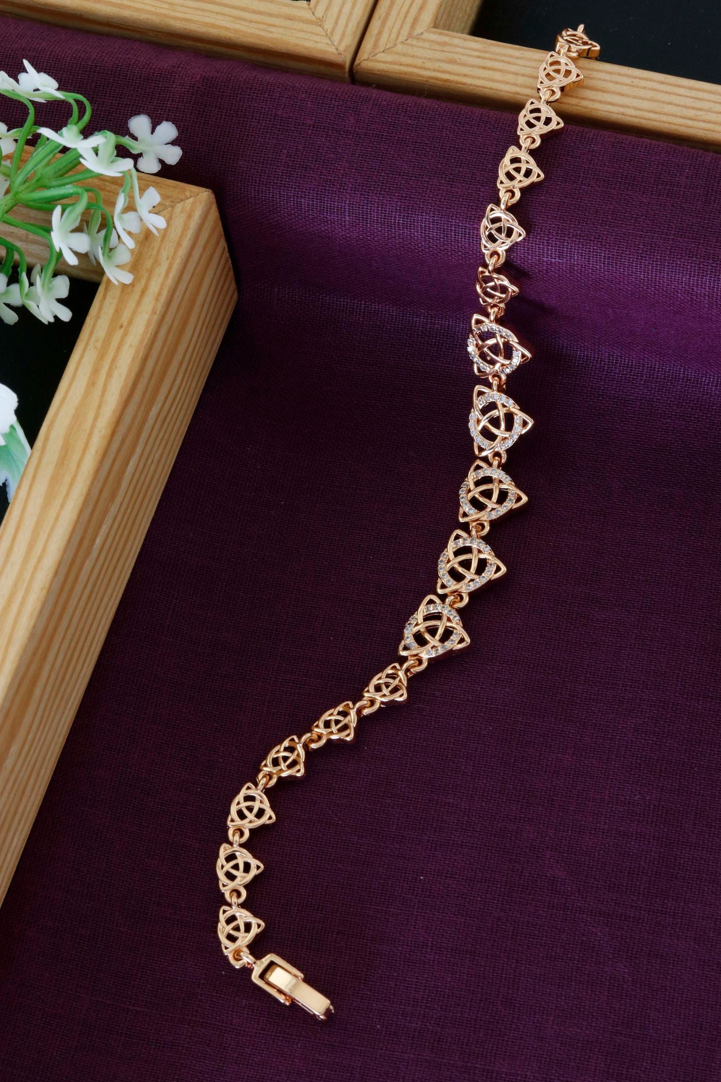 Rose Gold Celtic Knot Designer Bracelet