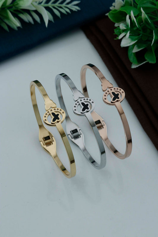 Lucky Clover Designer Cuff Bracelet