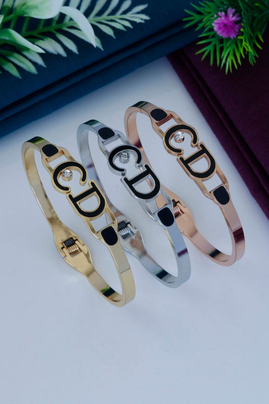 Luxury CD Initial Cuff Bracelet