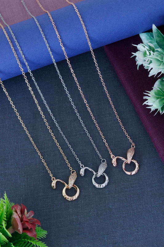 Interlocking Love Ring Necklace