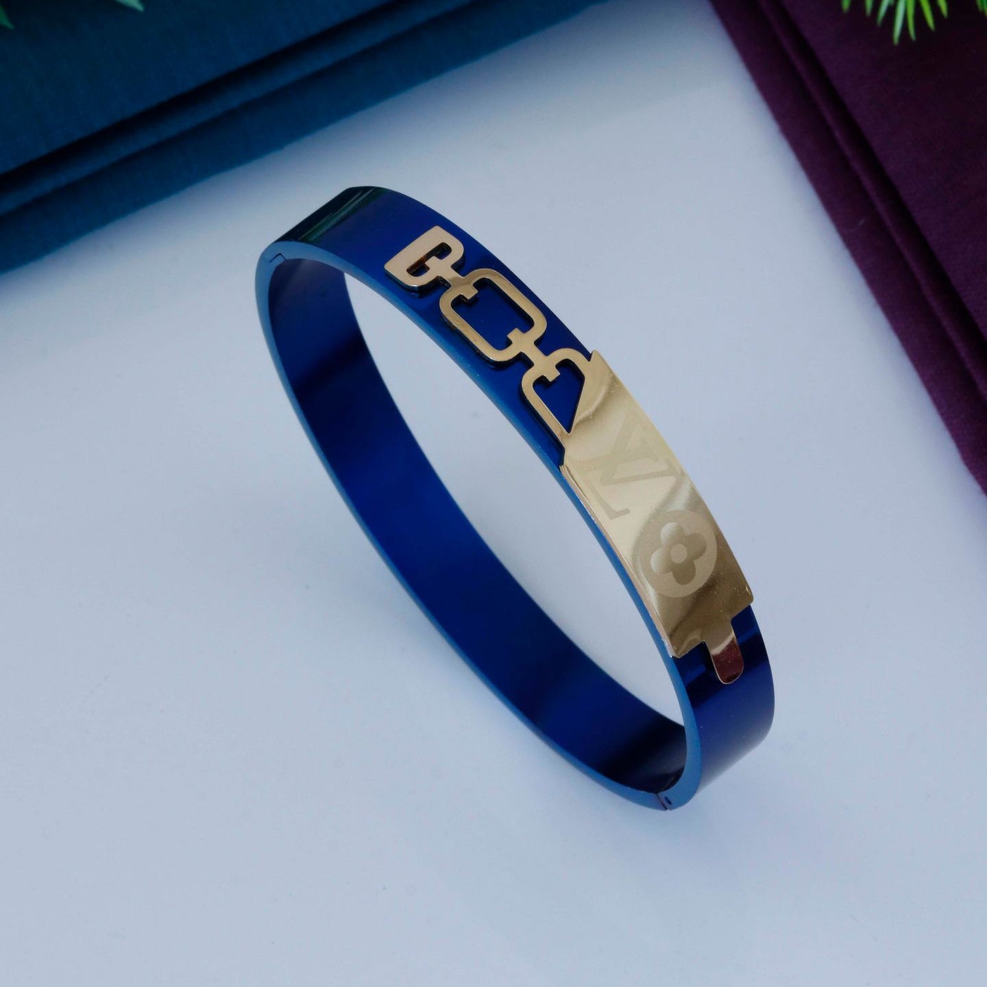 Royal Blue Stainless Steel Designer Bracelet