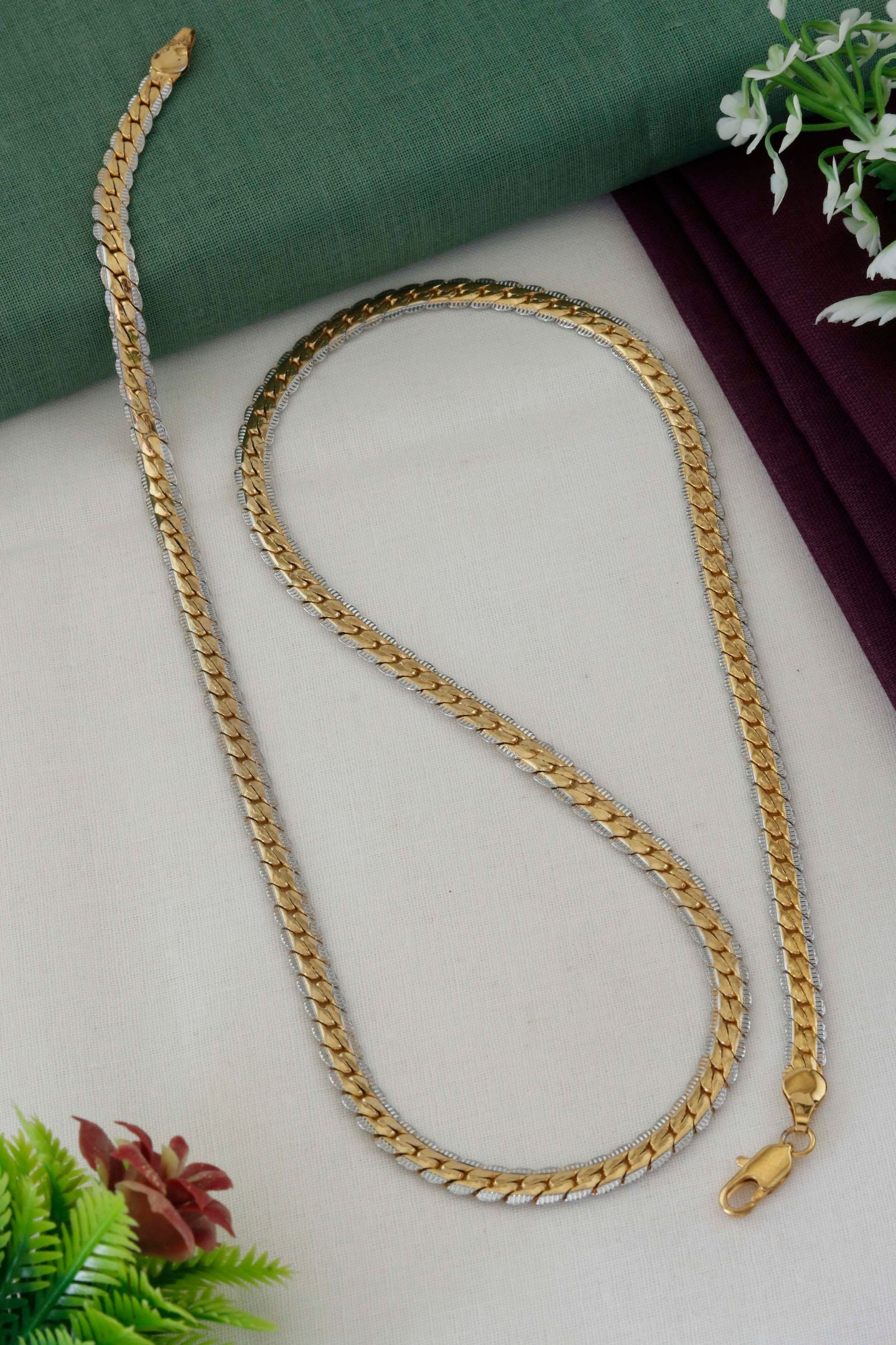 Men’s Dual-Tone Gold & Silver Chain