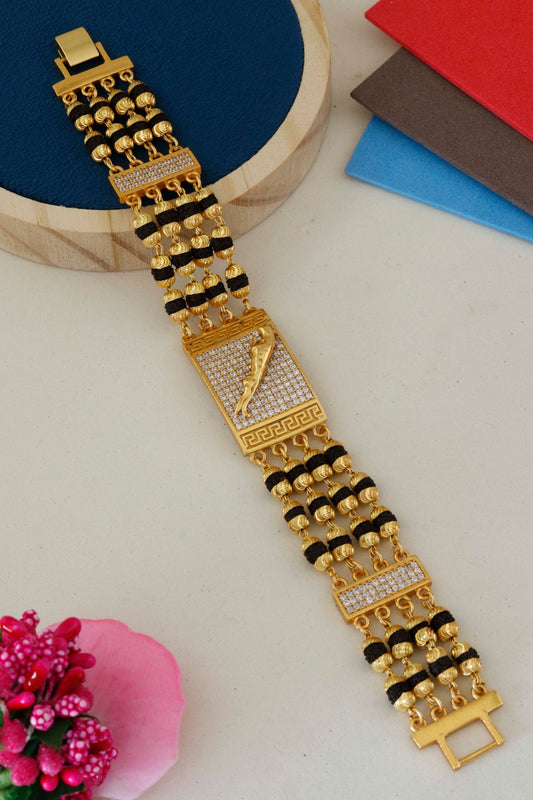 Men’s Gold-Plated Rudraksha Bracelet