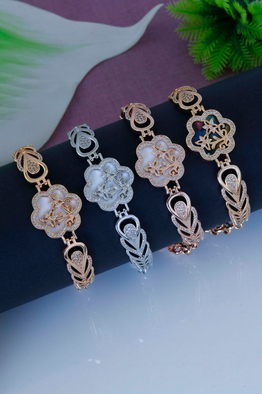 Floral Motif Designer Charm Bracelet