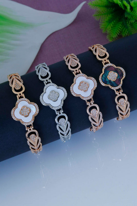 Floral Clover Designer Bracelet